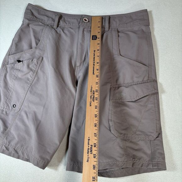 AFTCO Stealth Shorts Sz 34 Gray Cargo Performance Fishing Mens Outdoor Dad Short - Picture 11 of 11